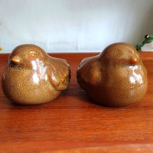 2 Ceramic Birds - Partylite Candle Holders